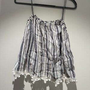 Joie Blue and White Tank Top